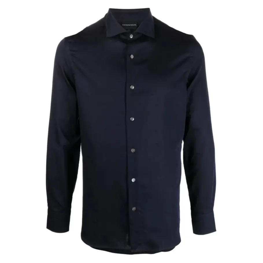 Emporio Armani Marinee katoenen overhemd-Heren Overhemden