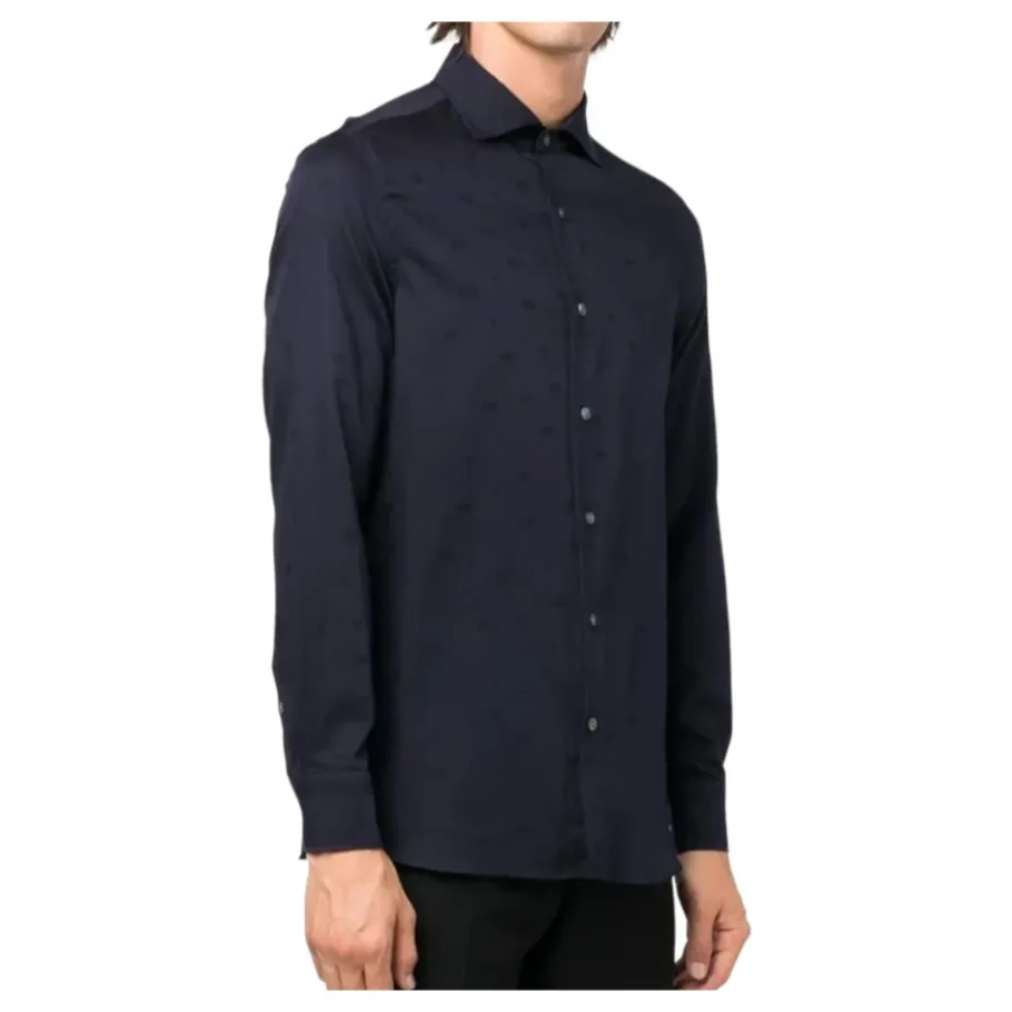 Emporio Armani Marinee katoenen overhemd-Heren Overhemden