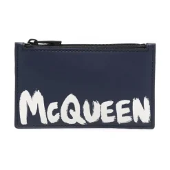 Alexander McQueen Marinee Leren Kaarthouder - Stijlvol en-Heren Portefeuilles