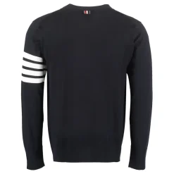 Thom Browne Merino Wool 4-Bar Classic V-Neck Cardigan-Heren Truien & Vesten