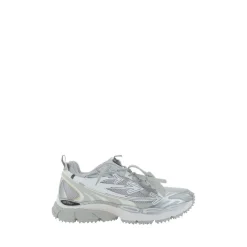 Off White Mesh & Leren Rits Sneakers-Heren Sneakers