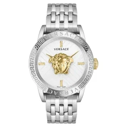 Versace Metallic Zilveren Horloge-Heren Horloges