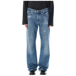 Acne Studios Mid Blue Distressed Jeans AW25-Heren Jeans