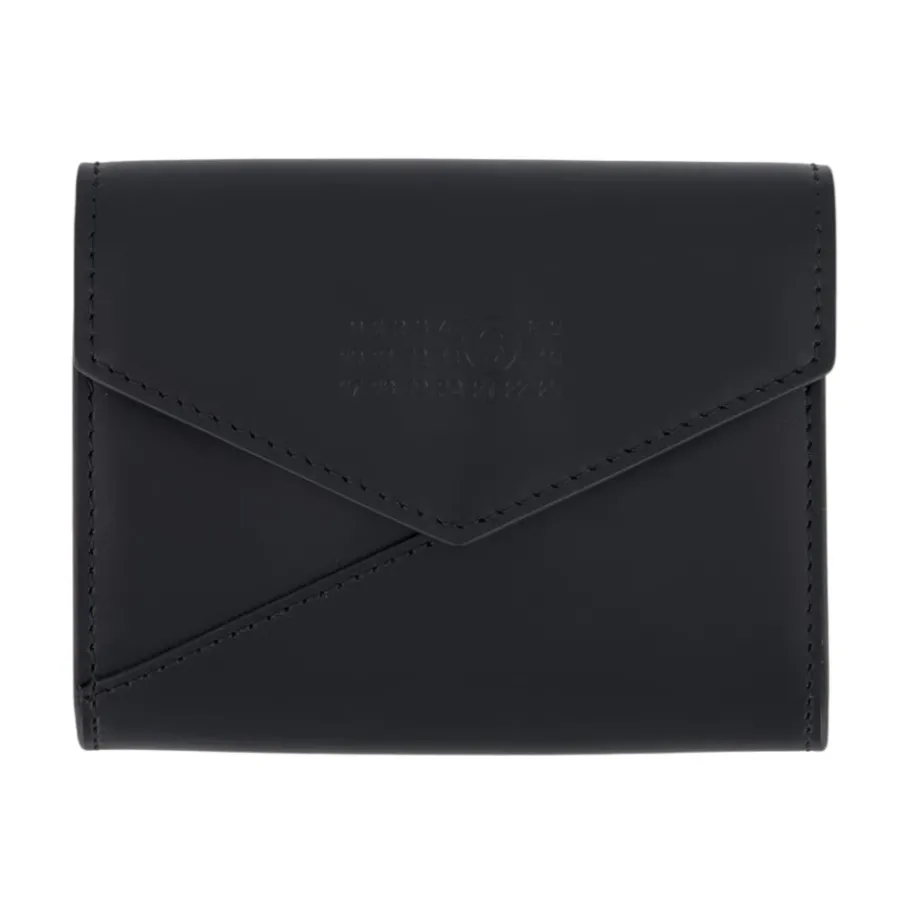 MM6 Maison Margiela Minimalistische e leren klepportemonnee-Heren Portefeuilles