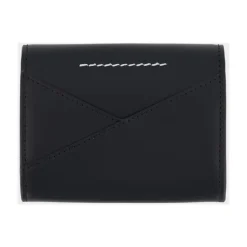 MM6 Maison Margiela Minimalistische e leren klepportemonnee-Heren Portefeuilles