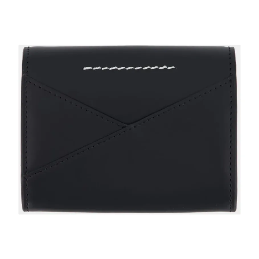 MM6 Maison Margiela Minimalistische e leren klepportemonnee-Heren Portefeuilles