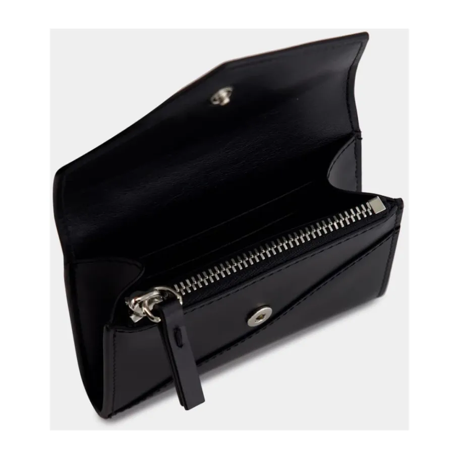 MM6 Maison Margiela Minimalistische e leren klepportemonnee-Heren Portefeuilles