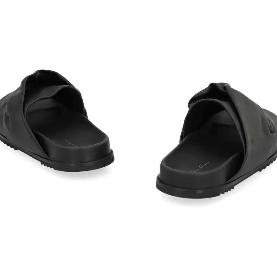 Rick Owens Mobius Leather Slides-Heren Slippers