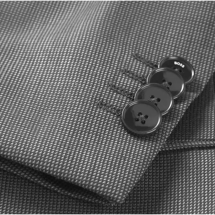 Hugo Moderne Slim Fit Wol Double-Breasted Pak-Heren Kostuums