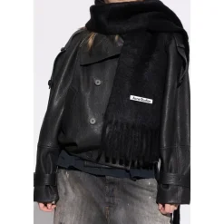 Acne Studios Mohair Logo Scarf-Heren Sjaals