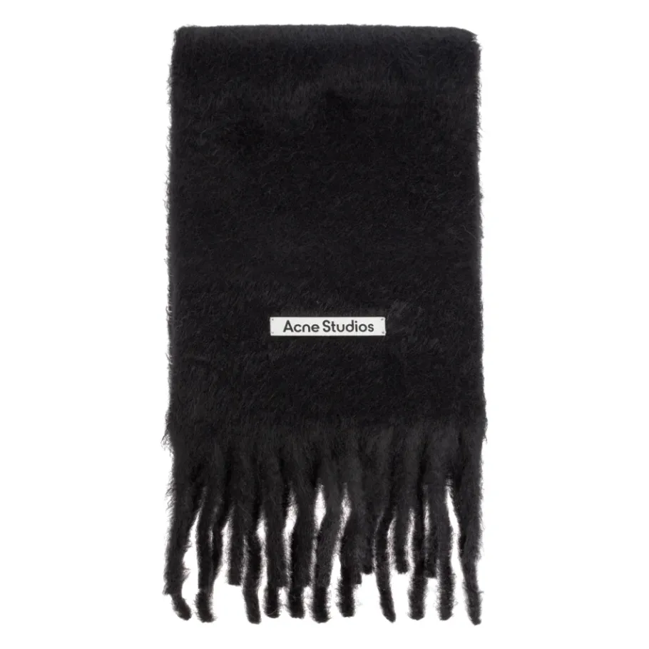 Acne Studios Mohair Logo Scarf-Heren Sjaals