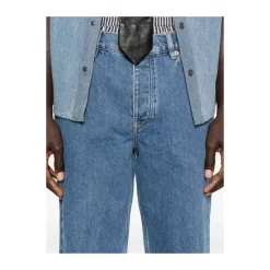 Marine Serre Moon Laser Loose Denim Jeans-Heren Jeans