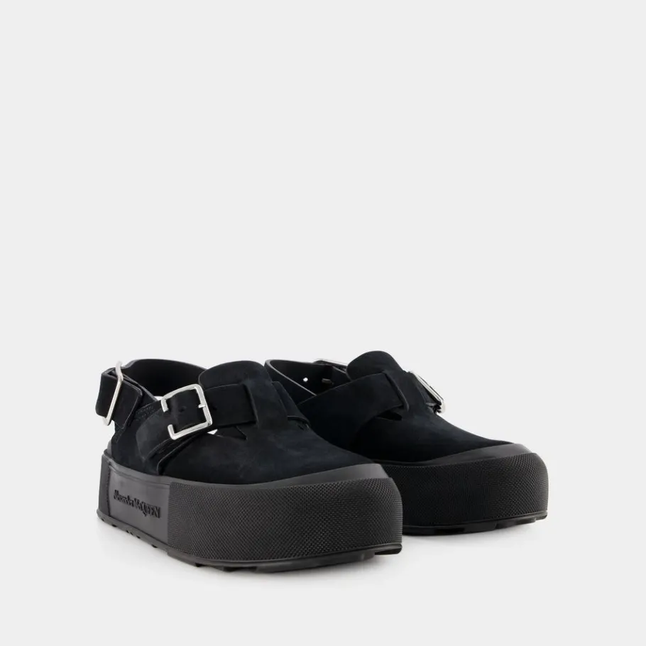 Alexander McQueen Mount Slick Sandalen - /Zilver Leer-Heren Sandalen