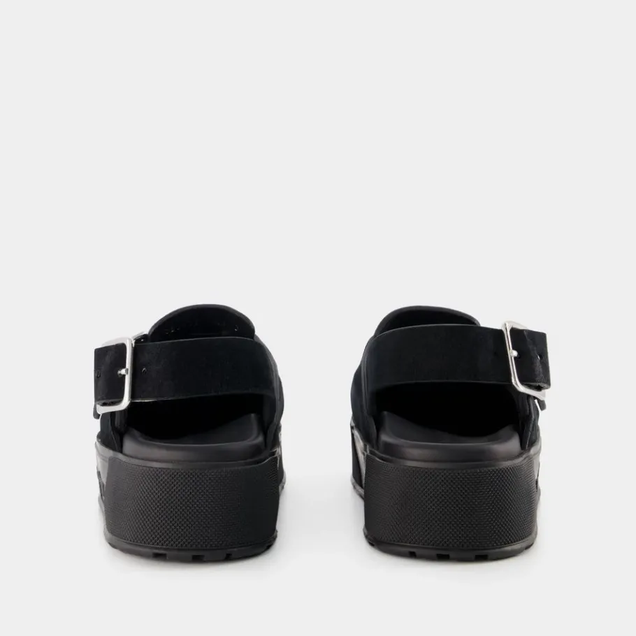 Alexander McQueen Mount Slick Sandalen - /Zilver Leer-Heren Sandalen