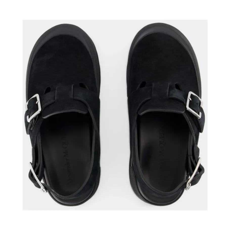 Alexander McQueen Mount Slick Sandalen - /Zilver Leer-Heren Sandalen