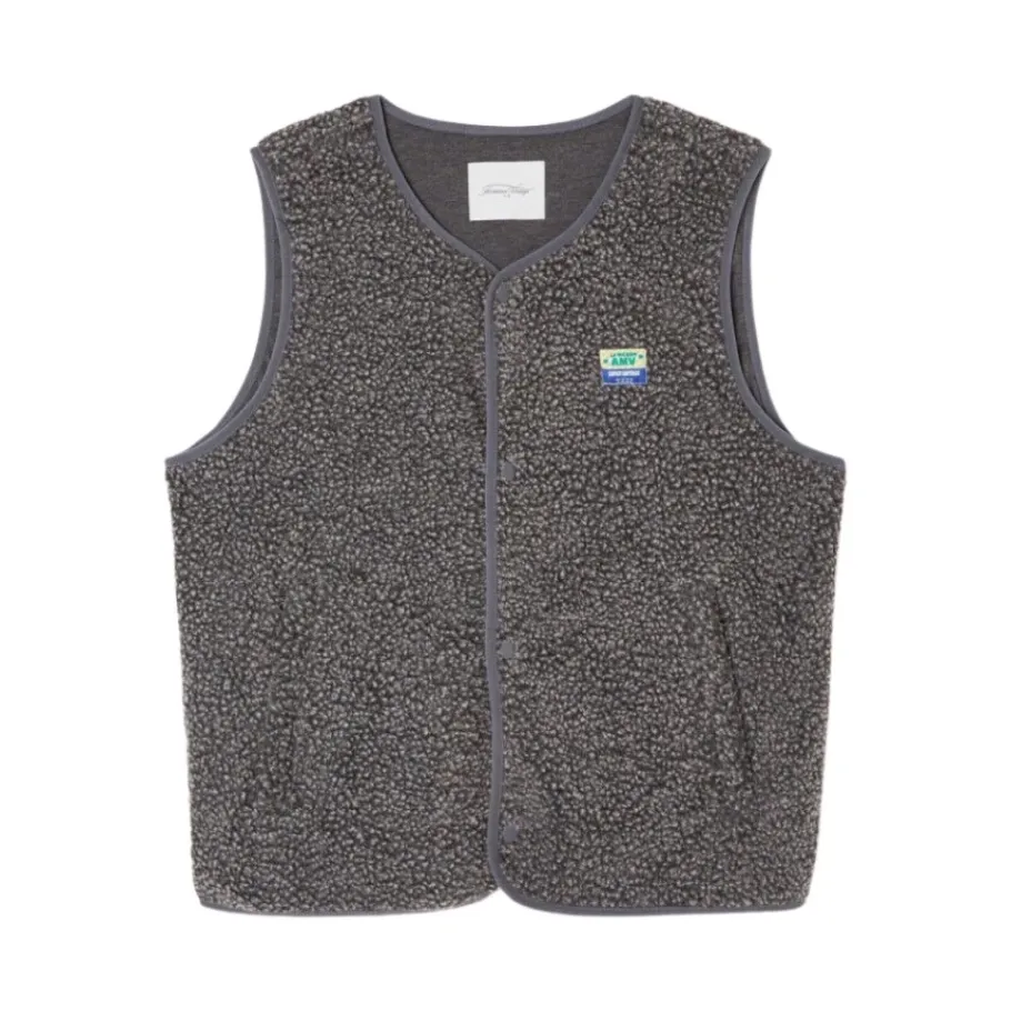 American Vintage Mouwloos Antraciet Vest-Heren Jassen