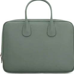 Valextra My Logo leren aktetas-Heren Tassen