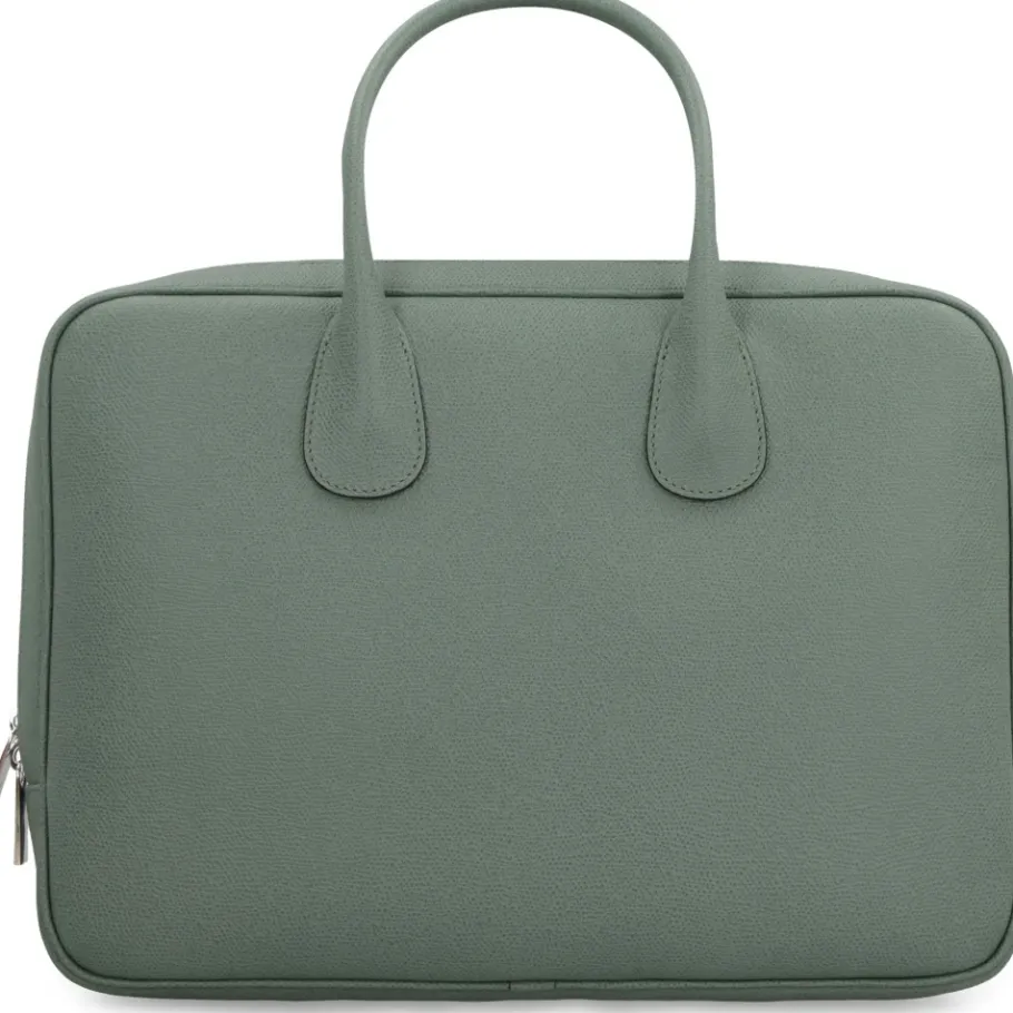 Valextra My Logo leren aktetas-Heren Tassen