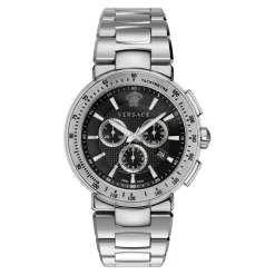 Versace Mystique Sport Chronograaf Roestvrijstalen Armband-Heren Horloges