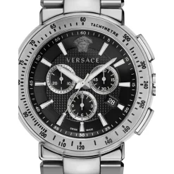 Versace Mystique Sport Chronograaf Roestvrijstalen Armband-Heren Horloges