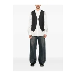 MM6 Maison Margiela Nadelstreep V-hals Vest-Heren Kostuums