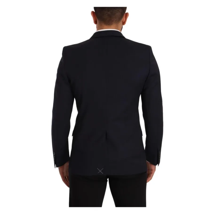 Dolce & Gabbana Navy e Twee-Knoop Blazer-Heren Kostuums