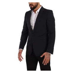 Dolce & Gabbana Navy e Twee-Knoop Blazer-Heren Kostuums