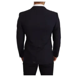 Dolce & Gabbana Navy Blue Wool Slim Fit MARTINI Blazer-Heren Kostuums