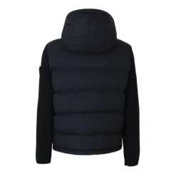 Stone Island Navy Gewatteerde Hoodiejas Ghost-Heren Jassen