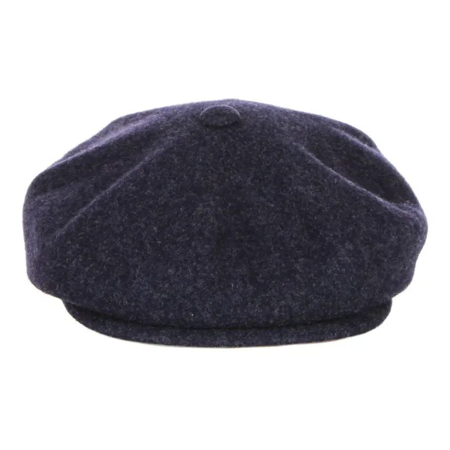 Kangol Navy Marl Wol Flat Cap Hoed-Heren Hoeden