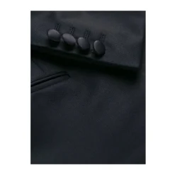 Canali Navy Wool Tailored Suit Jacket-Heren Kostuums