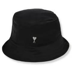 Ami Paris Nylon Bucket Hat met zichtbare stiksels-Heren Hoeden