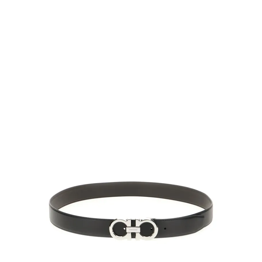 Ferragamo Omkeerbare en verstelbare Gancini riem-Heren Riemen