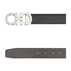 Ferragamo Omkeerbare en verstelbare Gancini riem-Heren Riemen