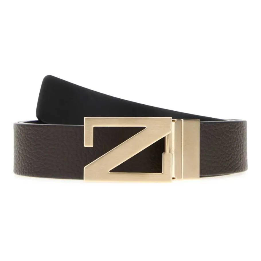 Zegna Omkeerbare leren riem-Heren Riemen