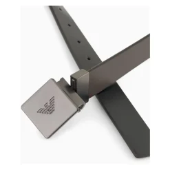 Emporio Armani Omkeerbare Leren Riem Blauw-Heren Riemen