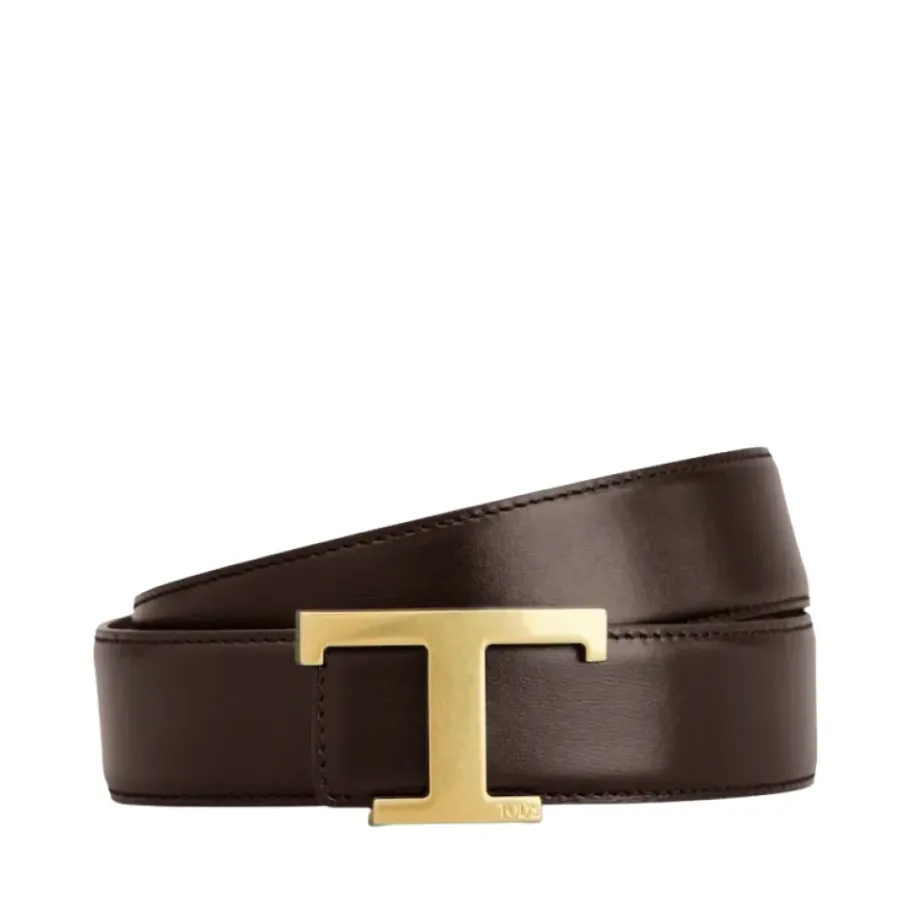 Tod's Omkeerbare leren riem met T-gesp-Heren Riemen