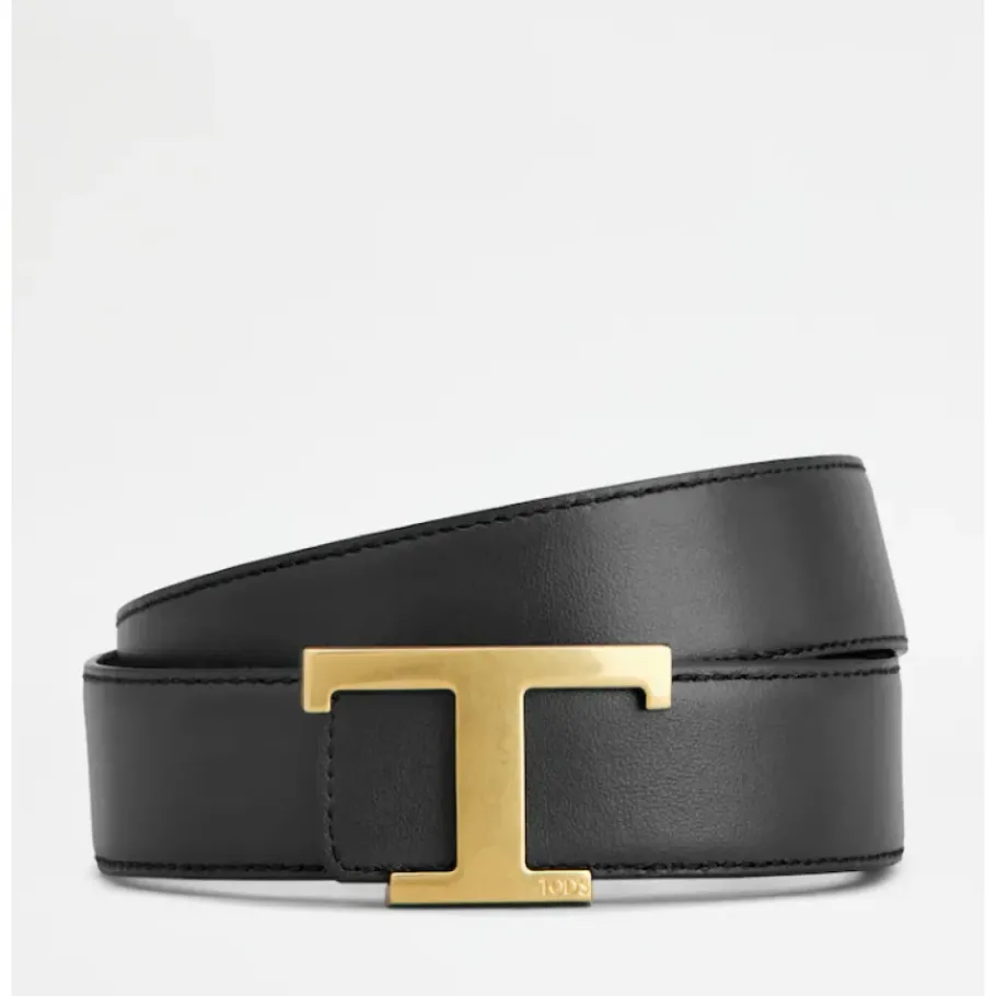 Tod's Omkeerbare leren riem met T-gesp-Heren Riemen