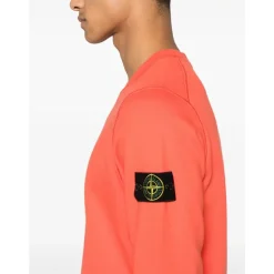 Stone Island Crew-neck Katoen Fleece Sweater-Heren Truien & Vesten