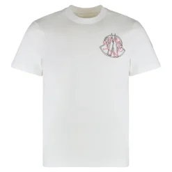 Moncler Overlapped Logo Katoenen T-Shirt-Heren Shirts