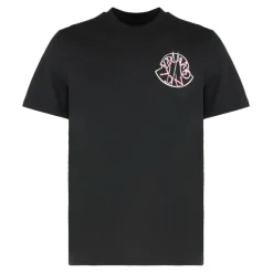 Moncler Overlapped Logo Katoenen T-Shirt-Heren Shirts