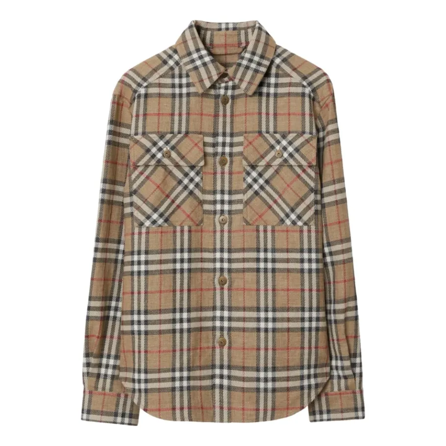 Burberry Overshirt met Ruitpatroon-Heren Overhemden