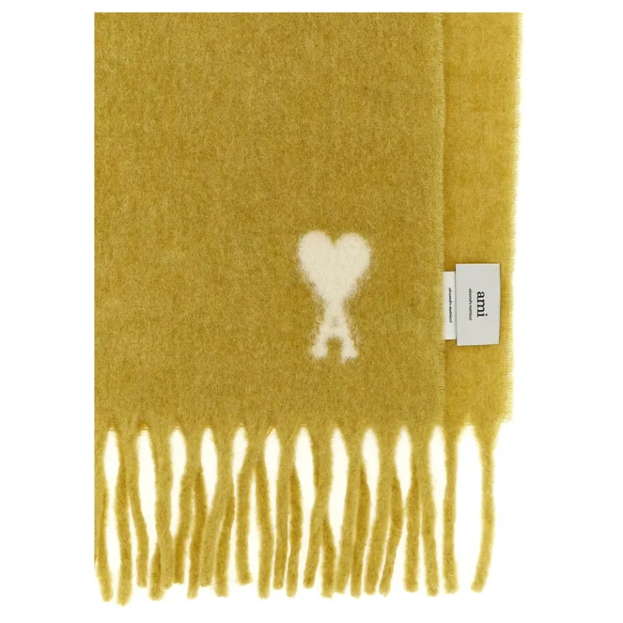 Ami Paris Oversized Ami De Coeur Sjaal van Alpaca-Wolmix-Heren Sjaals