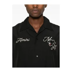 Amiri Panther Patch Camp Collar Shirt-Heren Overhemden