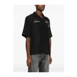 Amiri Panther Patch Camp Collar Shirt-Heren Overhemden
