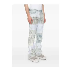 Who Decides War Patchwork Ripped Lichte Jeans-Heren Jeans