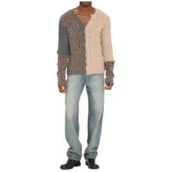 Dolce & Gabbana Patchwork Wollen Gebreide Trui-Heren Truien & Vesten