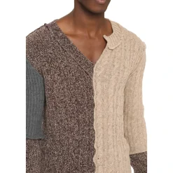 Dolce & Gabbana Patchwork Wollen Gebreide Trui-Heren Truien & Vesten