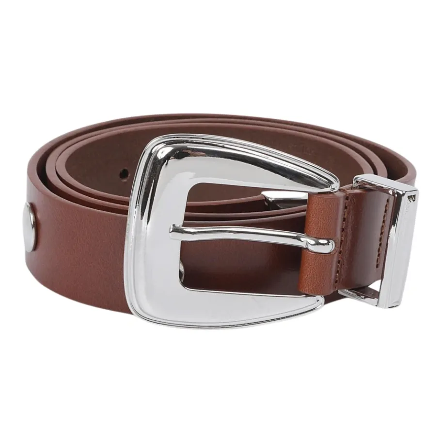 The Frankie Shop Perth Studded Leather Belt-Heren Riemen