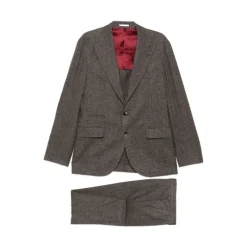 Brunello Cucinelli Pocket Tweeknoopspak-Heren Kostuums
